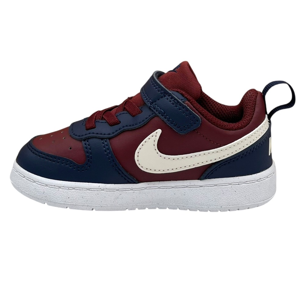 Nike Court Borough Low Toddler Boys Slip-on Sneakers Size 7 Dark Team Red Blue - Picture 8 of 15